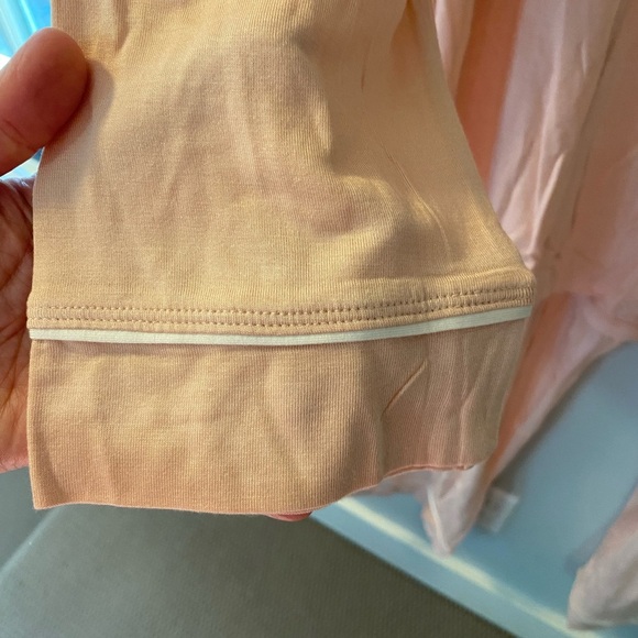 Hale Bob 2 piece classic pajama set in pink with white piping size small NWT - Picture 5 of 7